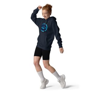 :} Softy Face Unisex Hoodie (Navy)