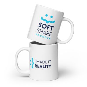 :} Softshare Founder white glossy mug